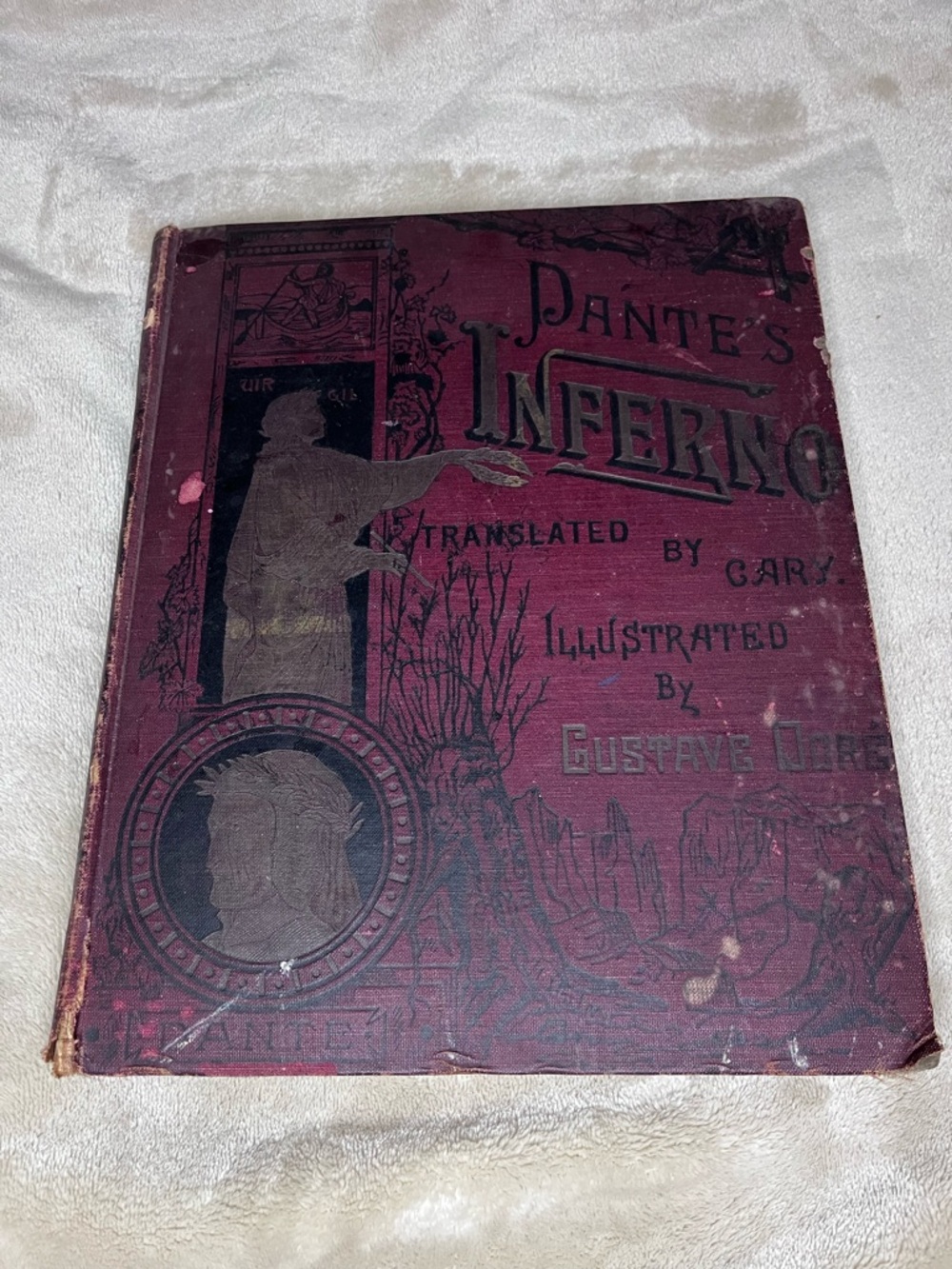 Antique Late 1800s Dante’s Inferno Cary Gustave Doré Illustrated Book
